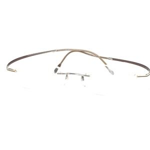 Silhouette Rimless Eyeglasses Frame Austria Gold Brown Titanium 6668 6057 49-17